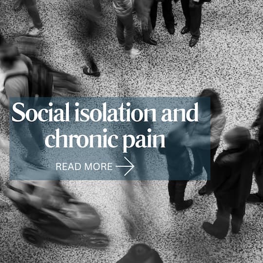 Social isolation and chronic pain- background a crowd of people from seen over top